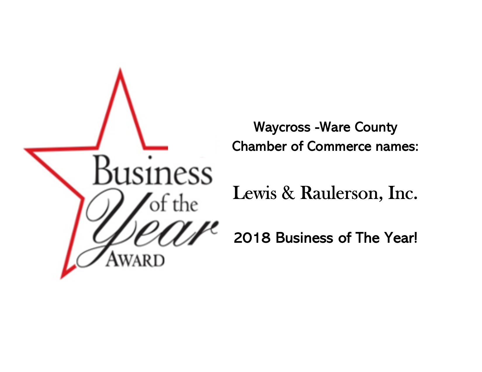 2018 Business of The Year!!